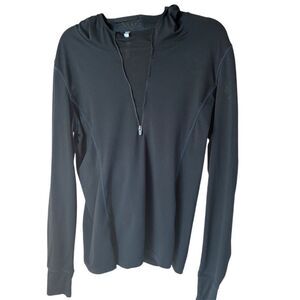 Fabletics Women's Black Half-Zip Hoodie Size L Athletic Activewear